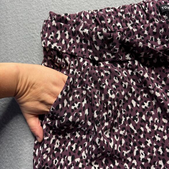 Torrid Women's Plus Pull-On High-Rise Crepe Pant Purple Leopard Print - Size 1X - Picture 4 of 8